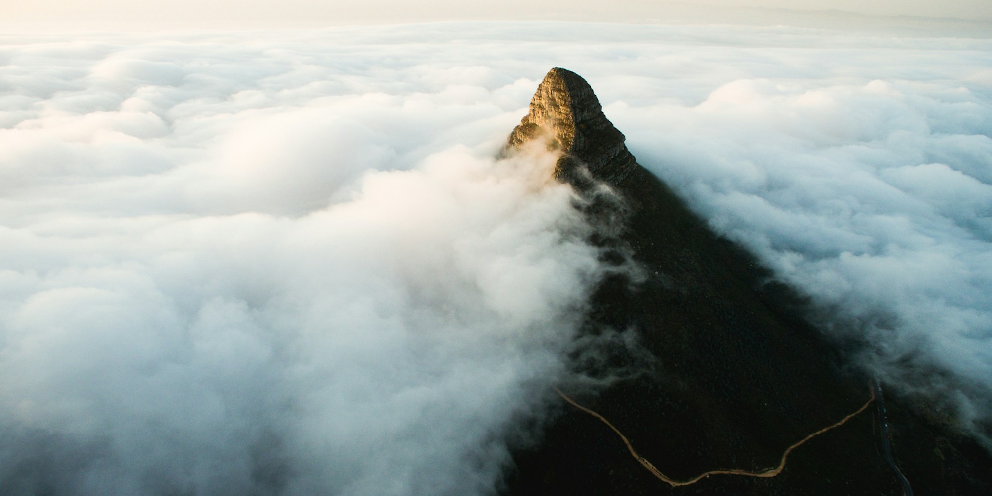 Lions head in the clouds view from Table Mountain Lions head in the clouds view from Table Mountain